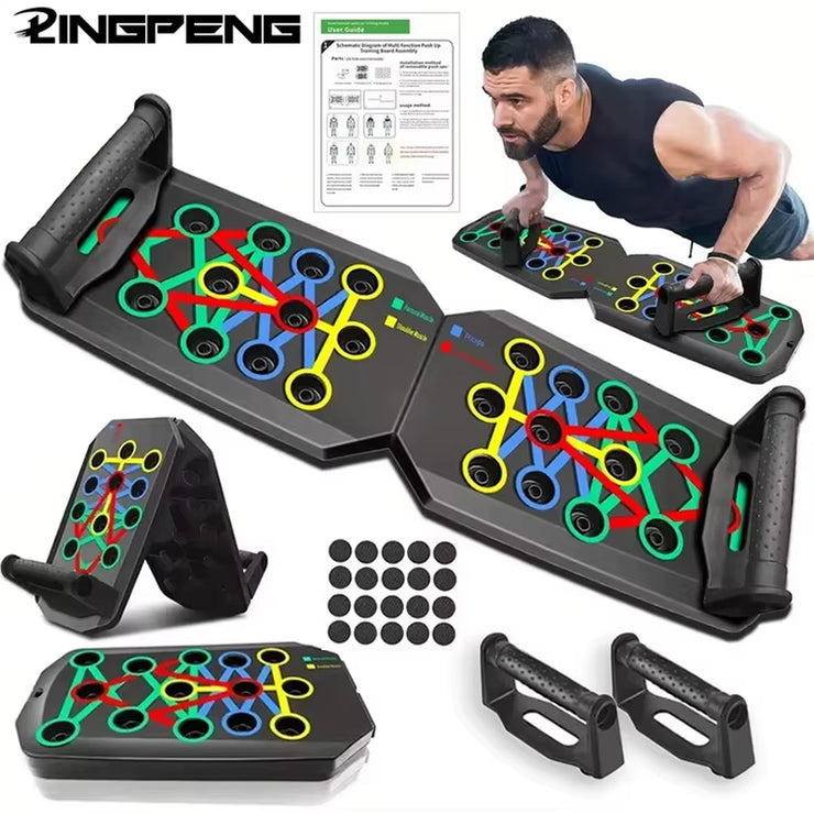New Arrival Custom Logo Portable Foldable Push up Bar Home Workout Exercise Equipment Push up Board