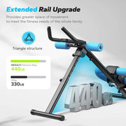 Ab Machine, Ab Workout Equipment, Adjustable Ab Trainer Machine for Abs Workout at Home Gym, Foldable, Knee Protection