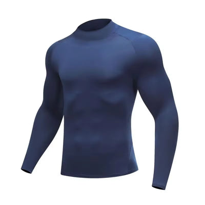 Men Compression Running T-Shirt Fitness Tight Long Sleeve Sport Shirts Training Jogging Tops Gym Sportswear Quick Dryer T-Shirt