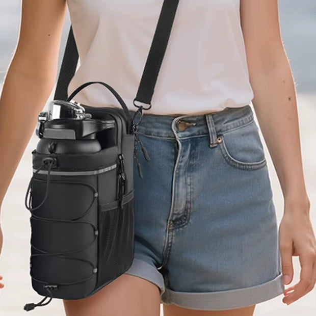 Magnetic Gym Bag Magnetic Sling Pocket Bottle Holder Crossbody Bag Gym Pouch for Men Women Gym Accessories Organizer