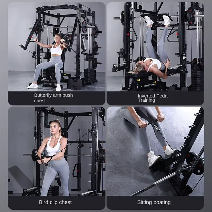 Commercial Squat Bench Press Integrated Gantry Smith Machine Comprehensive Training Fitness Equipment