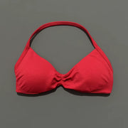 Impact Strappy Bra Gym Top Women High Support Thin Strap Halter Sports Seamless Bras Scrunch Push-Up Workout Yoga Tanks