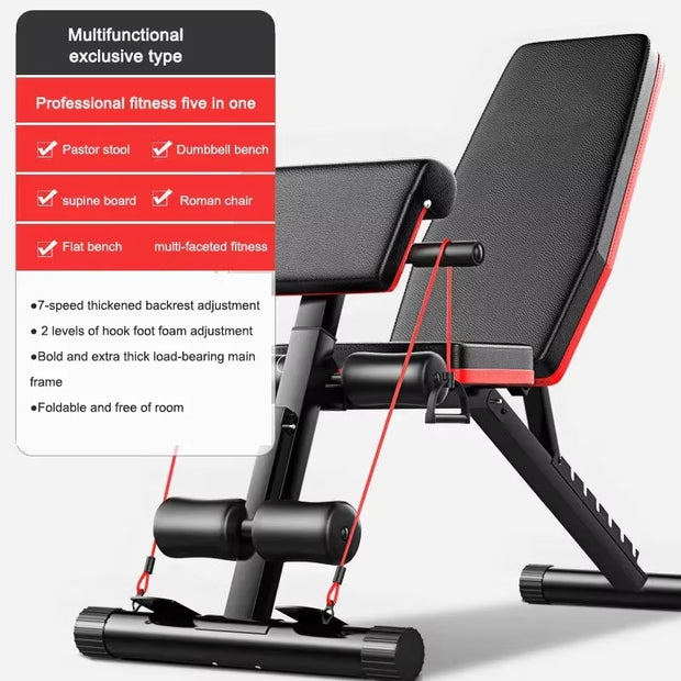 Upgrade Sit-Ups Dumbbell Bench Adjustable Weight Bench for Full Body Workout Multi-Purpose Utility Weight Bench for Home Gym