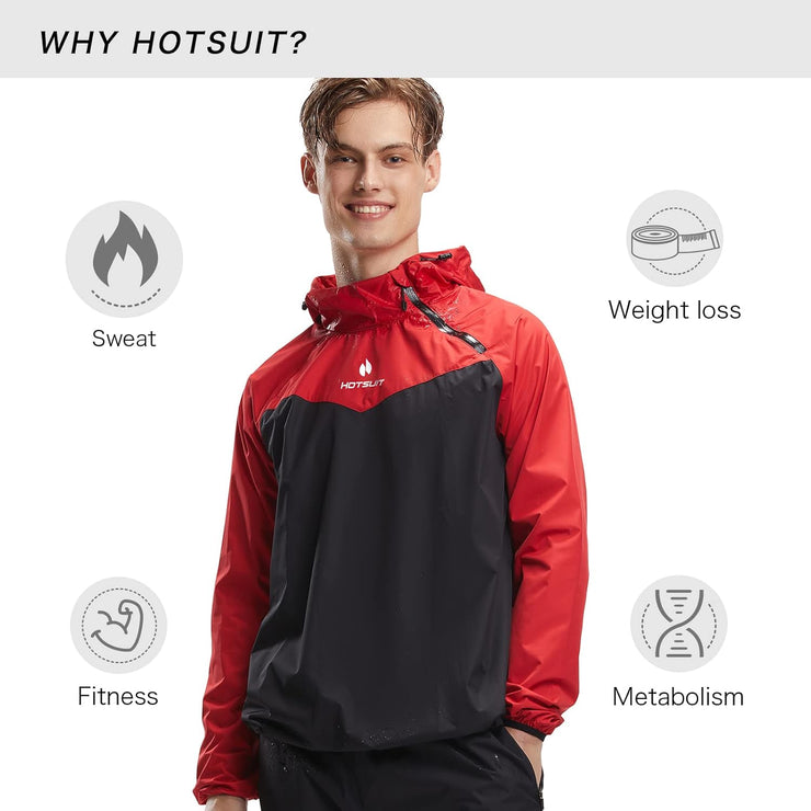 Sauna Suit for Men Sweat Sauna Jacket Pant Gym Workout Sweat Suits