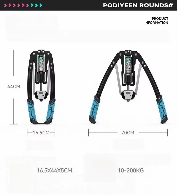 Hydraulic Power Chest Expander Arm Twister Trainer Exerciser Adjustable Smart Counter Home Gym Upper Body Strength Training