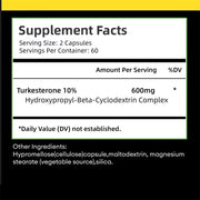 Turkesterone Supplement - Improves Male Performance, Endurance, Motivation, Focus & Muscle Mass