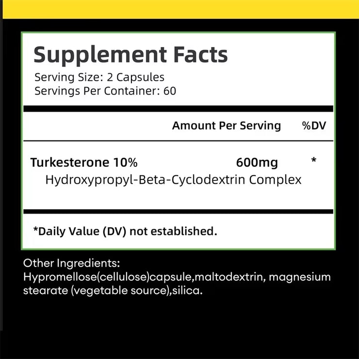 Turkesterone Supplement - Improves Male Performance, Endurance, Motivation, Focus & Muscle Mass