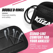 KUZARO Resistance Bands Set with Ankle Straps, Legs and Glutes Workout Equipment