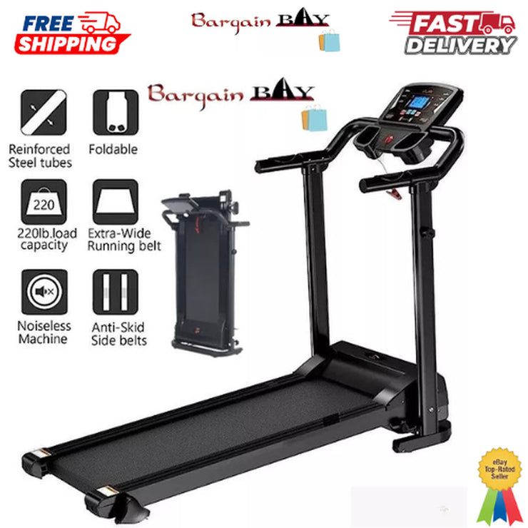 Treadmill Running Jogging Machine Electric Motorized Folding Fitness Home Gym UK