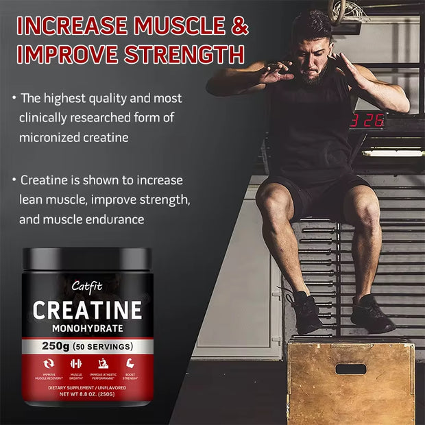 Catfit Creatine Monohydrate Sports Drink Improve Gain Strength Build Muscle&Enhance Athletic Muscle Protein Gym Performance