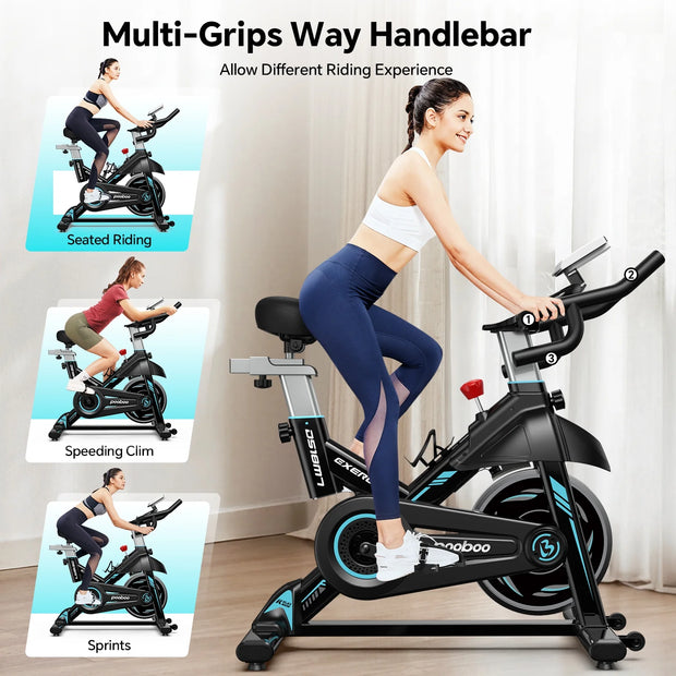 Professional Indoor Cycling Bike Stationary Exercise Bikes Home Cardio Workout Bicycle Machine 350Lb Flywheel Weight 40Lbs