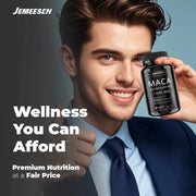 Organic Maca Root Powder Capsules 1500Mg Containing Maca Root Extract,Ashwagandha,Black Pepper, Supplements for Men