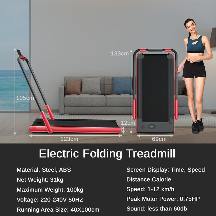 Folding Treadmill with LED Display Bluetooth Speaker