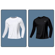 Men Long Sleeve Sport T-Shirt Quick Dry Running Shirt Breathable Anti-Sweat Top Gym T Shirt Men Fitness Gym Clothing Men 2023