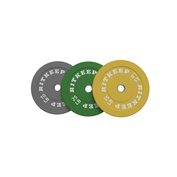 2" Olympic Low Bounce Color Rubber Bumper Weight Plates