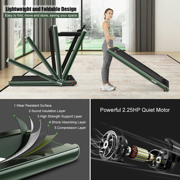 Folding Treadmill Electric 1-12KM/H with Bluetooth