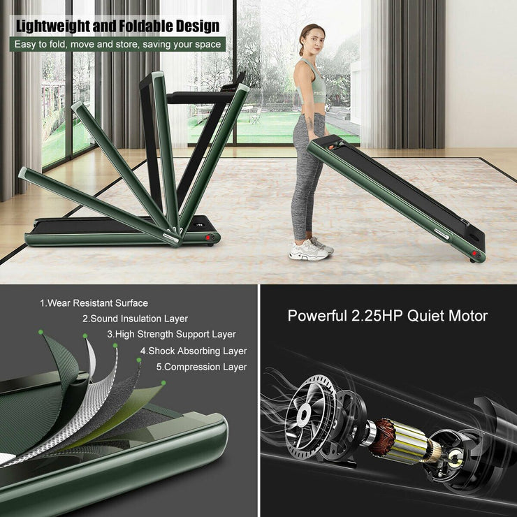 Folding Treadmill Electric 1-12KM/H with Bluetooth