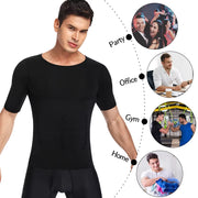 1/2 PCS Men Body Shaper T-Shirt Slimming Shapewear Corrective Posture Belly Control Compression Man Modeling Underwear Corset