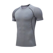 Men Short Sleeve T-Shirt Quick Dry Compression Shirts Fitness Gym T-Shirts Sport Bodybuilding Shirt Running Football Tee Shirts