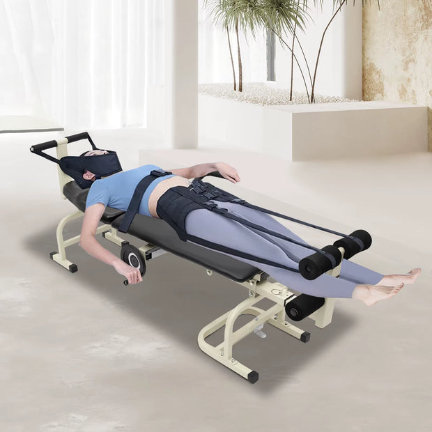 Multifunctional Cervical Spine Stretcher Machine,Neck Stretcher Cervical Massage Traction Lumbar Stretch Device Traction Bed