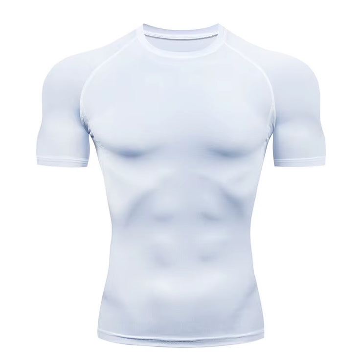 Men Compression Shirts Quick Dry Fitness Gym T-Shirt Sport Bodybuilding Shirt Running Football Tee Shirts Short Sleeve T-Shirts