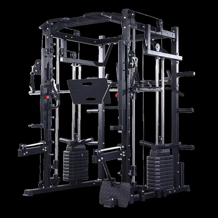 Commercial Squat Bench Press Integrated Gantry Smith Machine Comprehensive Training Fitness Equipment