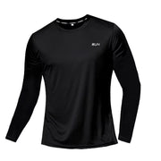 Men Long Sleeve Sport T-Shirt Quick Dry Running Shirt Breathable Anti-Sweat Top Gym T Shirt Men Fitness Gym Clothing Men 2023