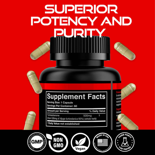 TURKESTERONE 500Mg (95%) Ultra High Purity
