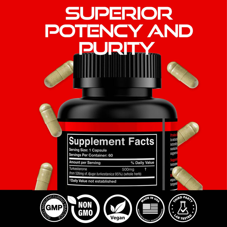 TURKESTERONE 500Mg (95%) Ultra High Purity