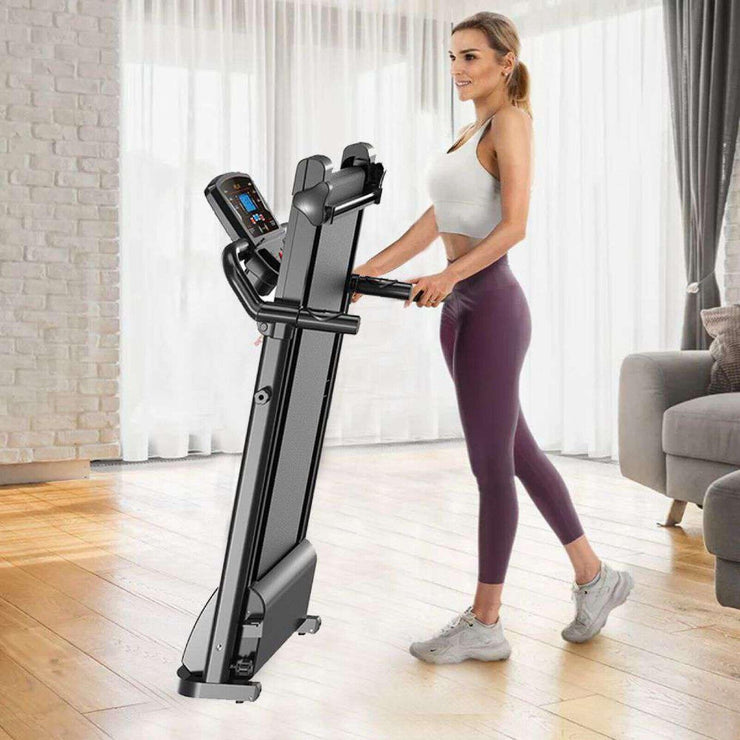 Electric Motorised Treadmill Folding Running Walking Machine Home Gym 9% Incline