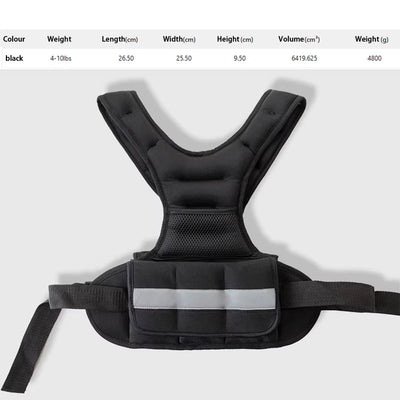Adjustable Weighted Vest 4-10Lb Cradle Vest with 6 Weights & Large Pocket for Home Workouts, Running, Walking Strength Training