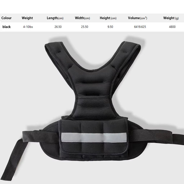 Adjustable Weighted Vest 4-10Lb Cradle Vest with 6 Weights & Large Pocket for Home Workouts, Running, Walking Strength Training