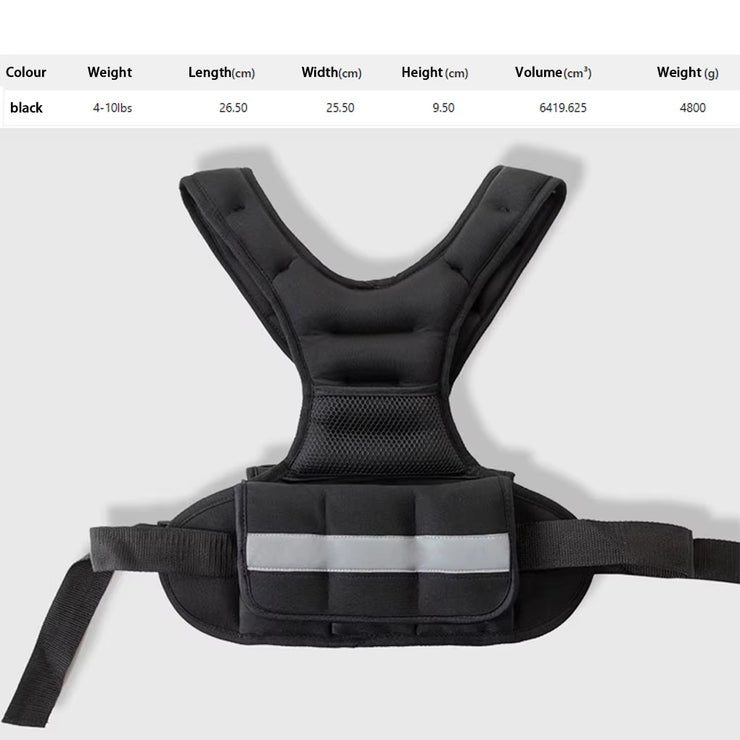 Adjustable Weighted Vest 4-10Lb Cradle Vest with 6 Weights & Large Pocket for Home Workouts, Running, Walking Strength Training