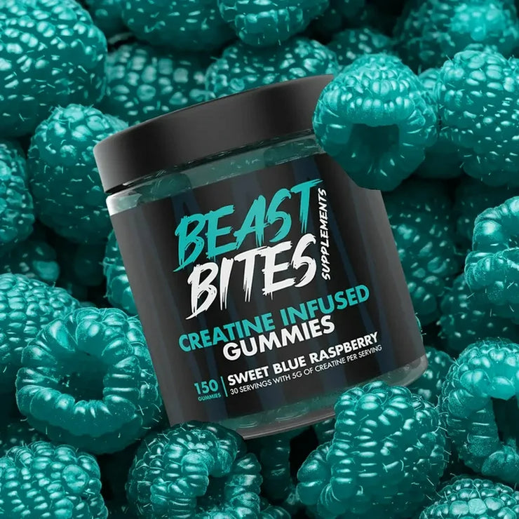 Creatine Infused 150 Gummies Sweet Blue Raspberry