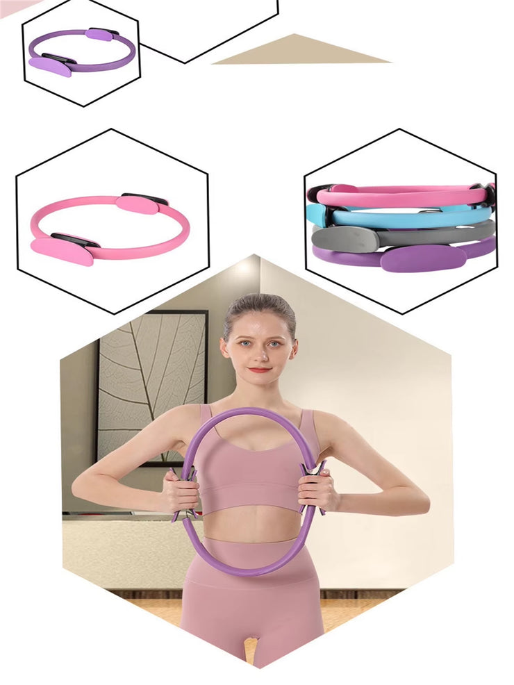 Yoga Pilates Solid Color Fitness Ring, Body Stretching Circle for Strength Training, Yoga Pilate Equipment