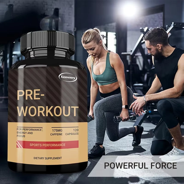 Pre-Workout Supplement - Replenish Energy, to Help Build Muscle, Enhance Energy and Performance