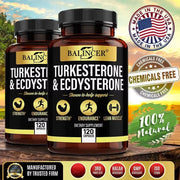 TURKESTERONE & ECDYSTERONE Extracts-Energy Booster,Promote Muscle Growth, Strengthening, Energy and Endurance