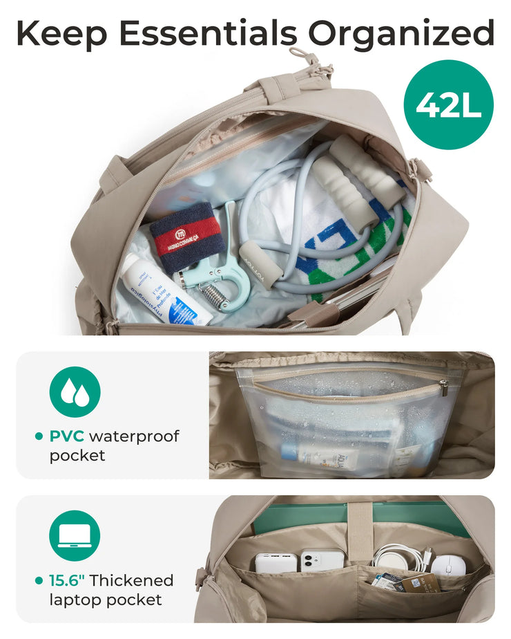 Sport Bag for Tennis Sports Gym Duffle Bags with Shoe Compartment Wet Pocket Overnight Weekend Travel Bag