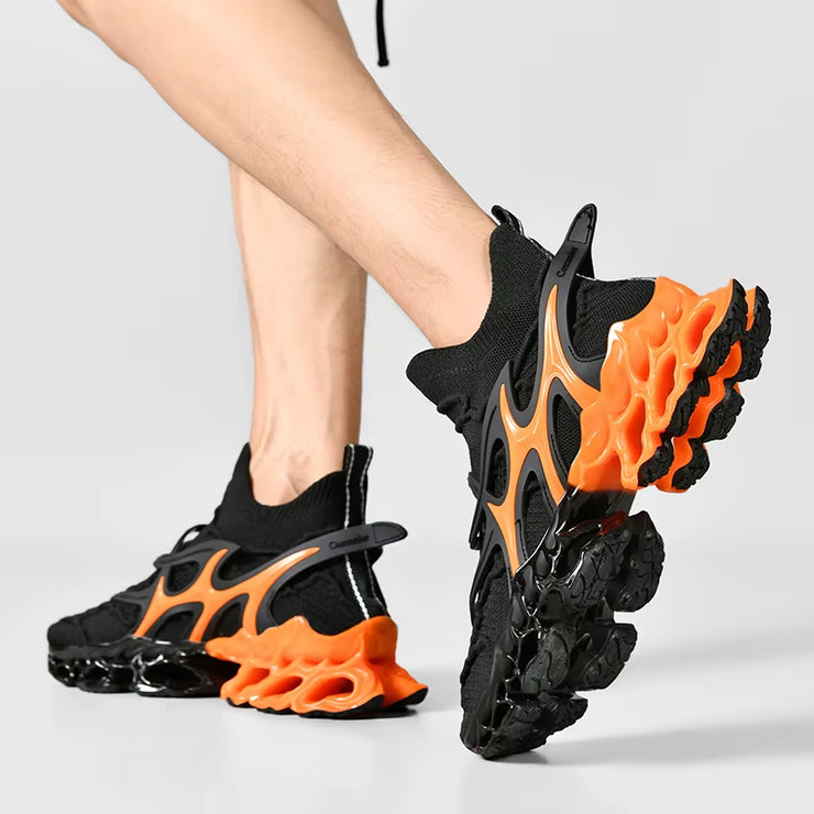 Men'S Blade Type Shoes Breathable Shock Absorption Running Shoes Non-Slip Shoes for Jogging Tennis Gym Casual Walking Sneakers