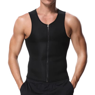 Mens Slimming Body Shaper Chest Compression Shirt Gynecomastia Moobs Undershirt Waist Trainer Belly Sweat Vest Workout Tank Tops
