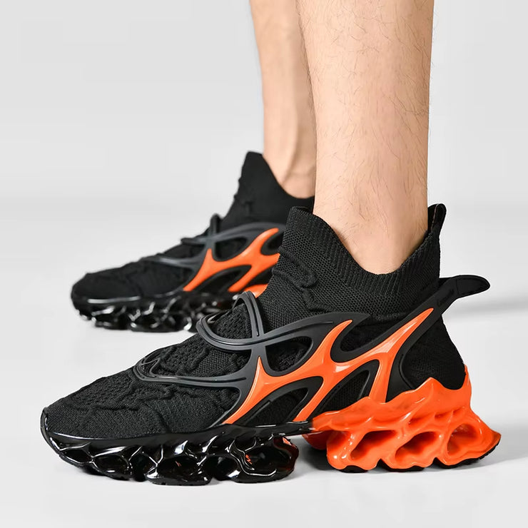 Men'S Blade Type Shoes Breathable Shock Absorption Running Shoes Non-Slip Shoes for Jogging Tennis Gym Casual Walking Sneakers