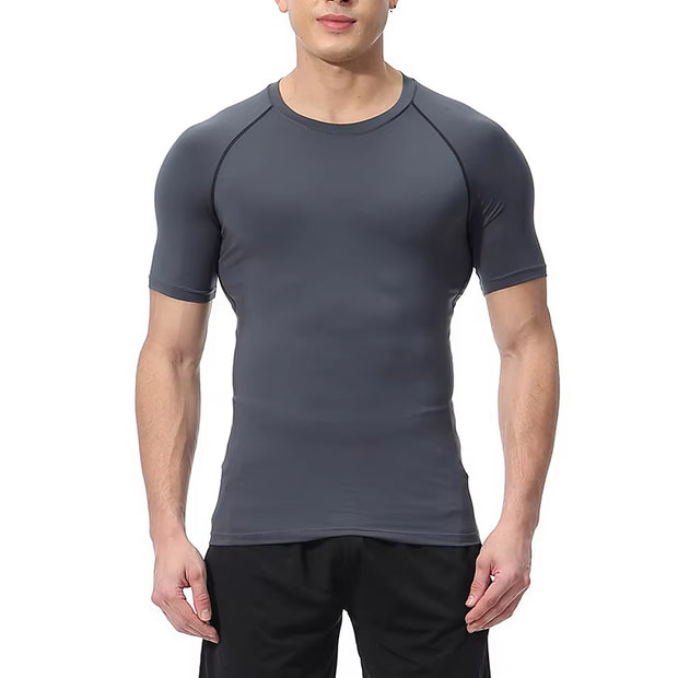 Men Compression Shirts Quick Dry Fitness Gym T-Shirt Sport Bodybuilding Shirt Running Football Tee Shirts Short Sleeve T-Shirts