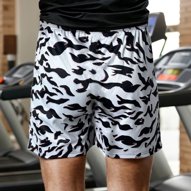 Anime Running Shorts Men Gym Sports Shorts Quick Dry Workout Training Gym Fitness Jogging Short Pants Summer Men Shorts