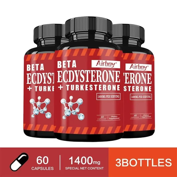 Beta Ecdysterone and Turkesterone Supplements - Muscle Mass Increase, Anabolic Activity Support, Muscle Developmentsupplements