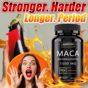 Organic Maca Root Powder Capsules 1500Mg Containing Maca Root Extract,Ashwagandha,Black Pepper, Supplements for Men