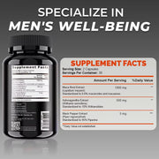 Organic Maca Root Powder Capsules 1500Mg Containing Maca Root Extract,Ashwagandha,Black Pepper, Supplements for Men