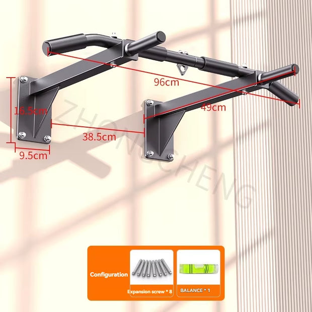 Horizontal Bar Household Indoor Wall Pull up Device, Perforated Single Pole Lifting Ring, Home Fitness Equipment