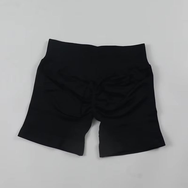 Impact Shorts Women Seamless Roll-Up Sports Shorts Hip Stretch Fitness Clothes Running Shorts Women'S Gym Impact Leggings