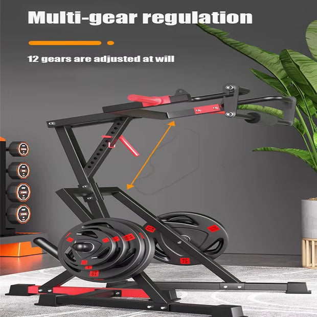 Household Commercial Squatting Machine, Load-Bearing Festival, Full-Body Exercise, 12 Gears Can Be Adjusted, 200Kg