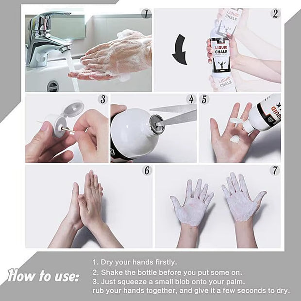 50Ml/100Ml Liquid Chalk Sweat-Resistant Workout Magnesium Powder Anti-Slip Cream Grip Weight Lifting Climbing Gym Sports Chalk